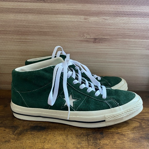 Forest Green Converse High tops UNISEX size 8.5 - Picture 3 of 8
